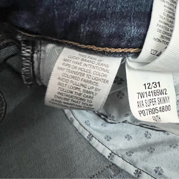 Lucky Brand Ava Super Skinny Jeans Size 12 / 31 - Picture 12 of 14